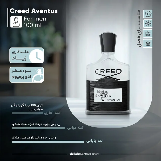 ادو پرفیوم مردانه کرید مدل Aventus حجم 100 میلی لیتر 101720174
